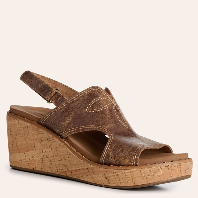 Corkys Women's Darlin Cognac Wedge Sandals | Cavender's