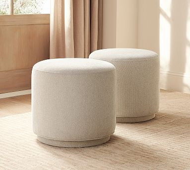 Jake Upholstered Swivel Stool | Pottery Barn (US)