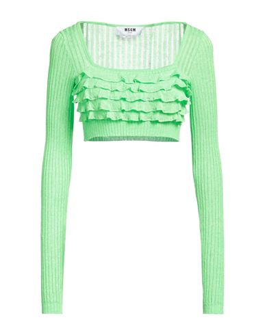 Msgm Woman Sweater Lime green Size XS Linen, Polyester | YOOX (US)