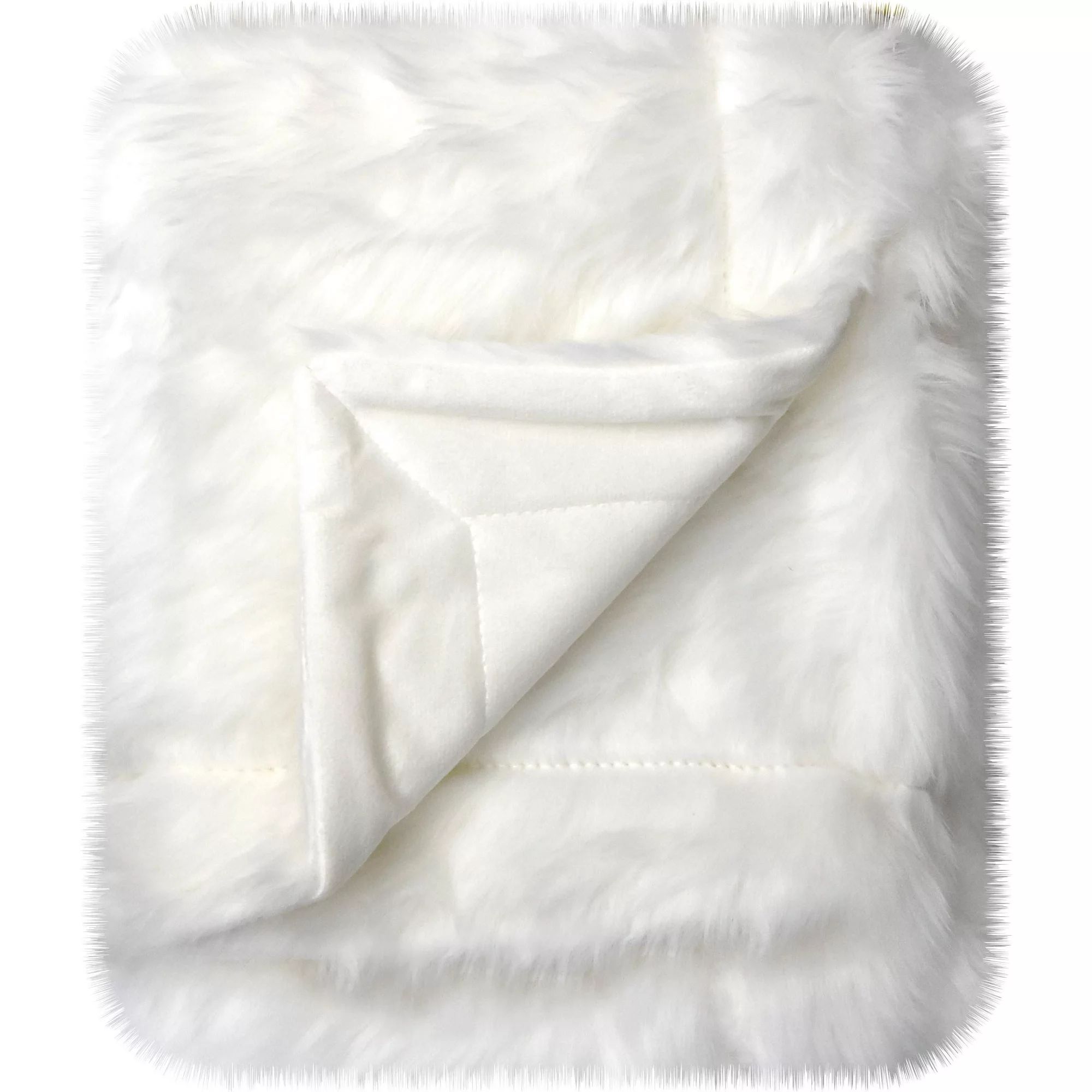 Little Starter White Mongolian Soft Plush Blanket, 1 Each | Walmart (US)