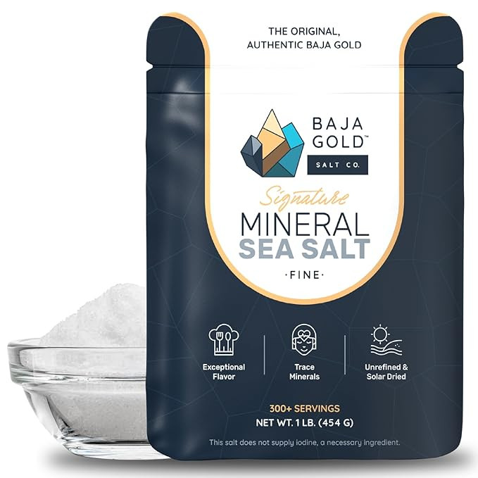 Baja Gold Mineral Sea Salt - Recommended by Gary Brecka - Fine Grind Salt for Cooking & Baking | ... | Amazon (US)