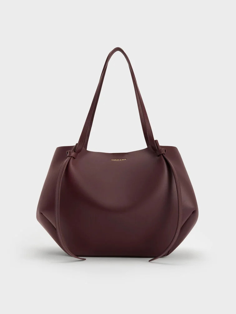 XL Calla Tote Bag - Wineberry Red | Charles & Keith CA