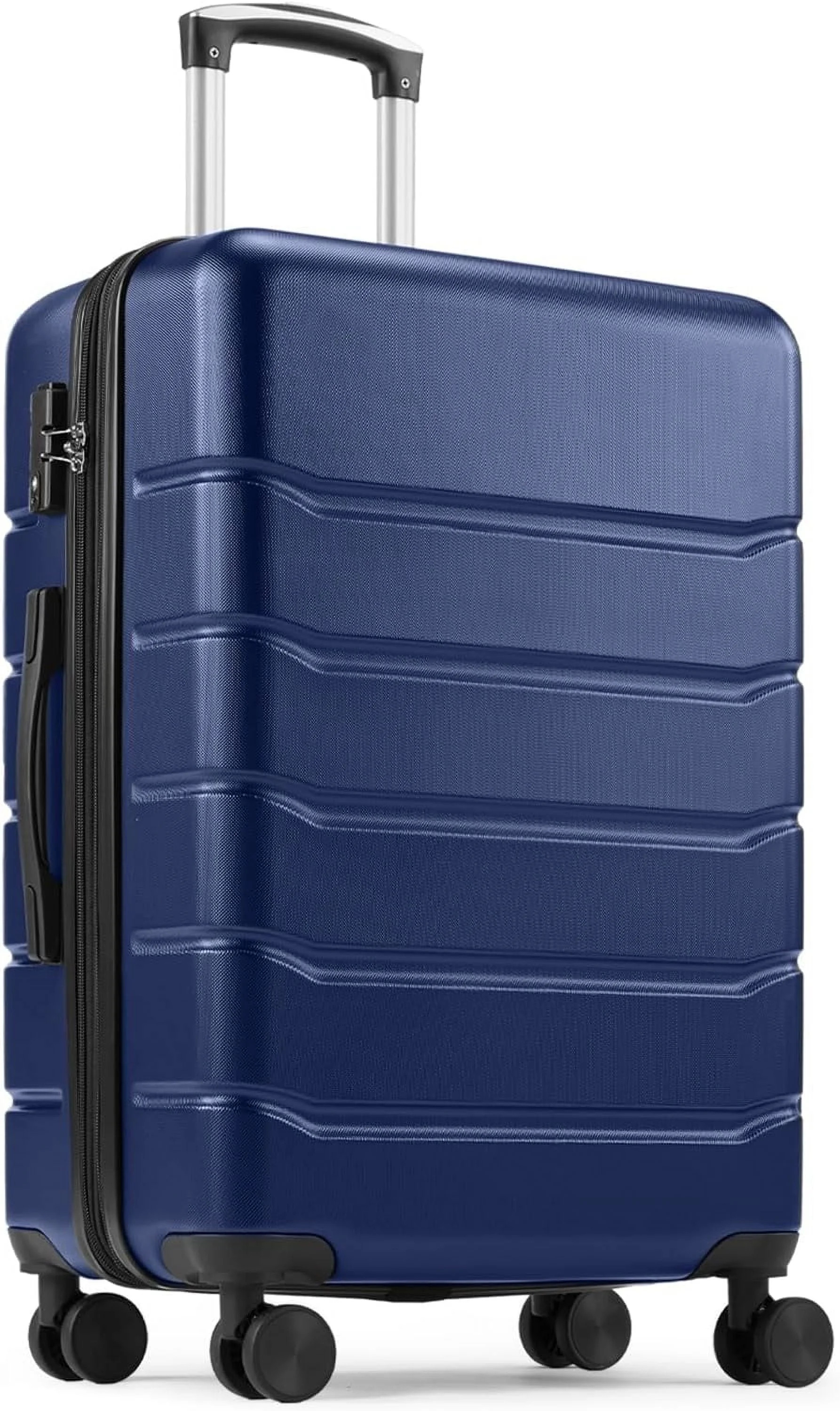 24 Inch Luggage Suitcase, Hardside Expandable Rolling Suitcase with TSA Lock, , Checked-Medium Lightweight Luggage with Spinner Wheels, Blue | Walmart (US)