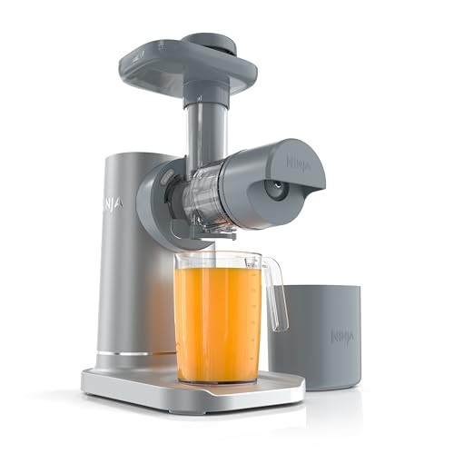 Ninja NeverClog Cold Press Juicer | Powerful Electric Slow Masticating Juicer with Pulp Control | XL Capacity | 24 oz. Juice Jug & 36 oz. Pulp Container | Dishwasher Safe | Gray | 150W | JC151​SL | Amazon (US)