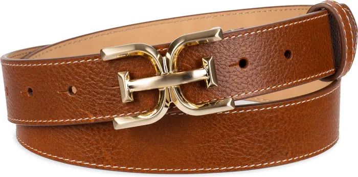 Logo Buckle Leather Belt | Nordstrom