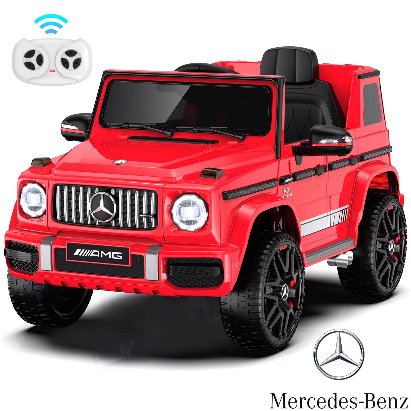 12V Mercedes-Benz G63 Licensed Powered Ride on Car with Remote Control, LED Headlight, Gift for K... | Walmart (US)