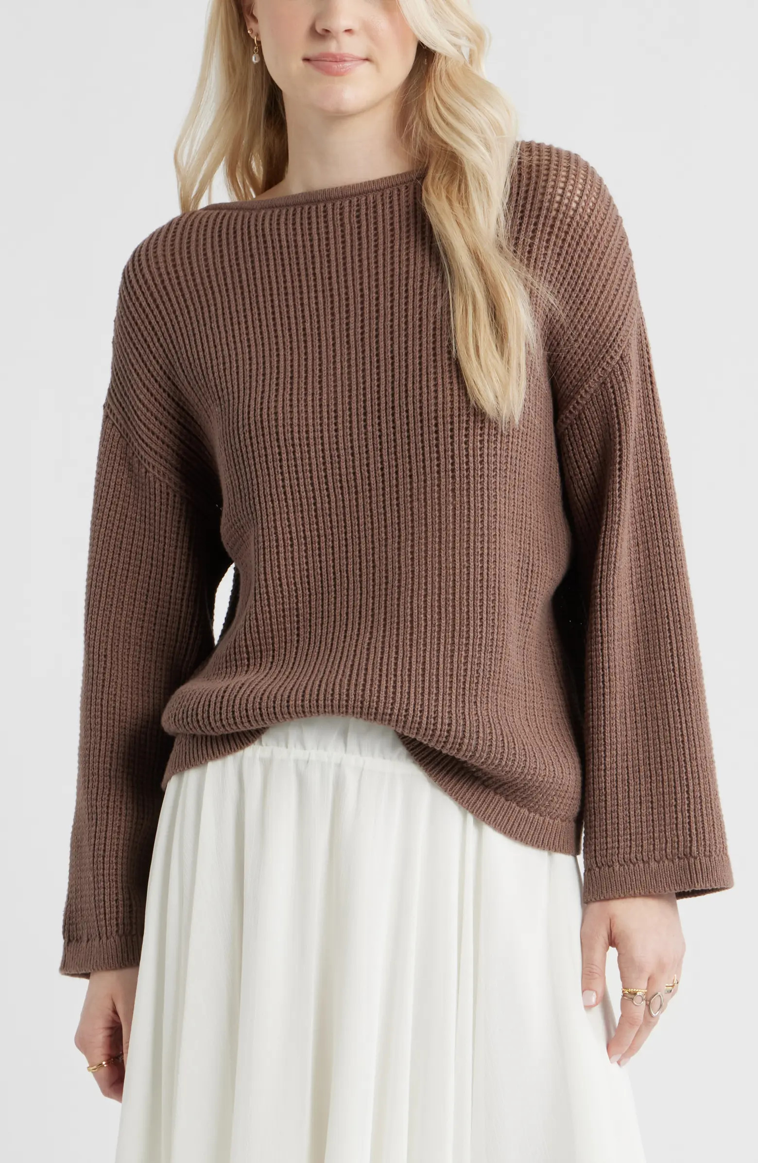 Cotton Open Stitch Sweater | Nordstrom
