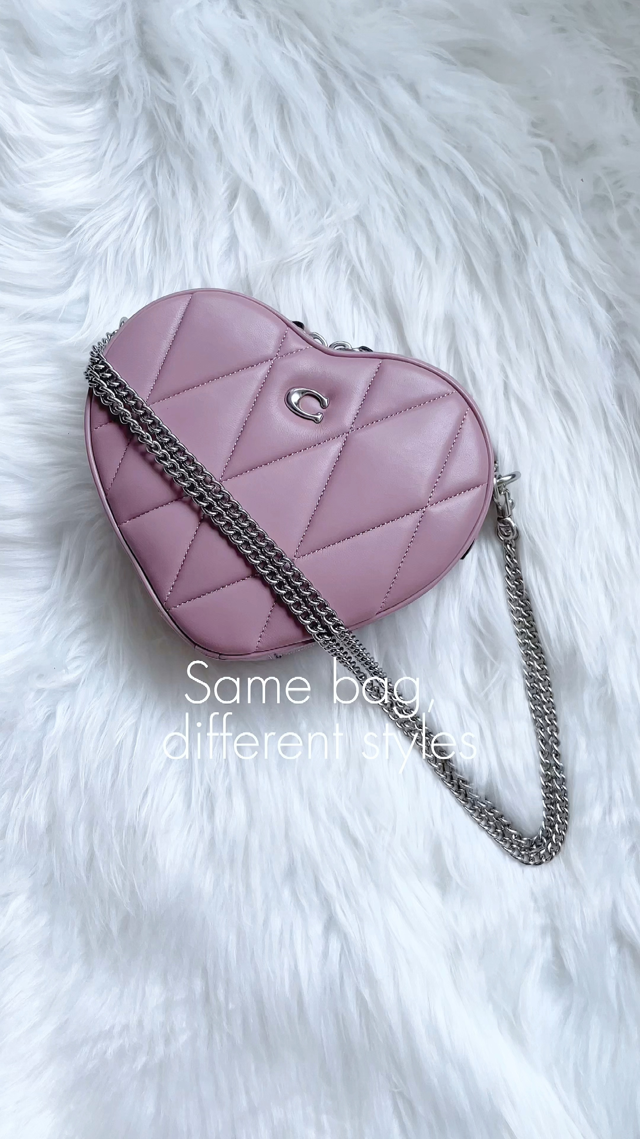 Coach quilted heart bag 