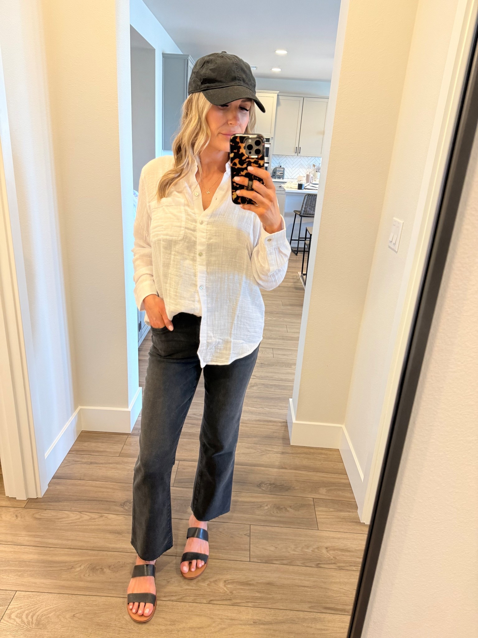 In my casual mom outfit era! Headed to my first born’s kindergarten orientation 😩 how did that happen?!?! 

Pants : size 4 - run big
Shirt : medium
Spring sandals: TTS
Baseball hats will be on repeat for me this spring and summer

Linked other affordable shirt options 

#LTKStyleTip #LTKFindsUnder100 #LTKFindsUnder50