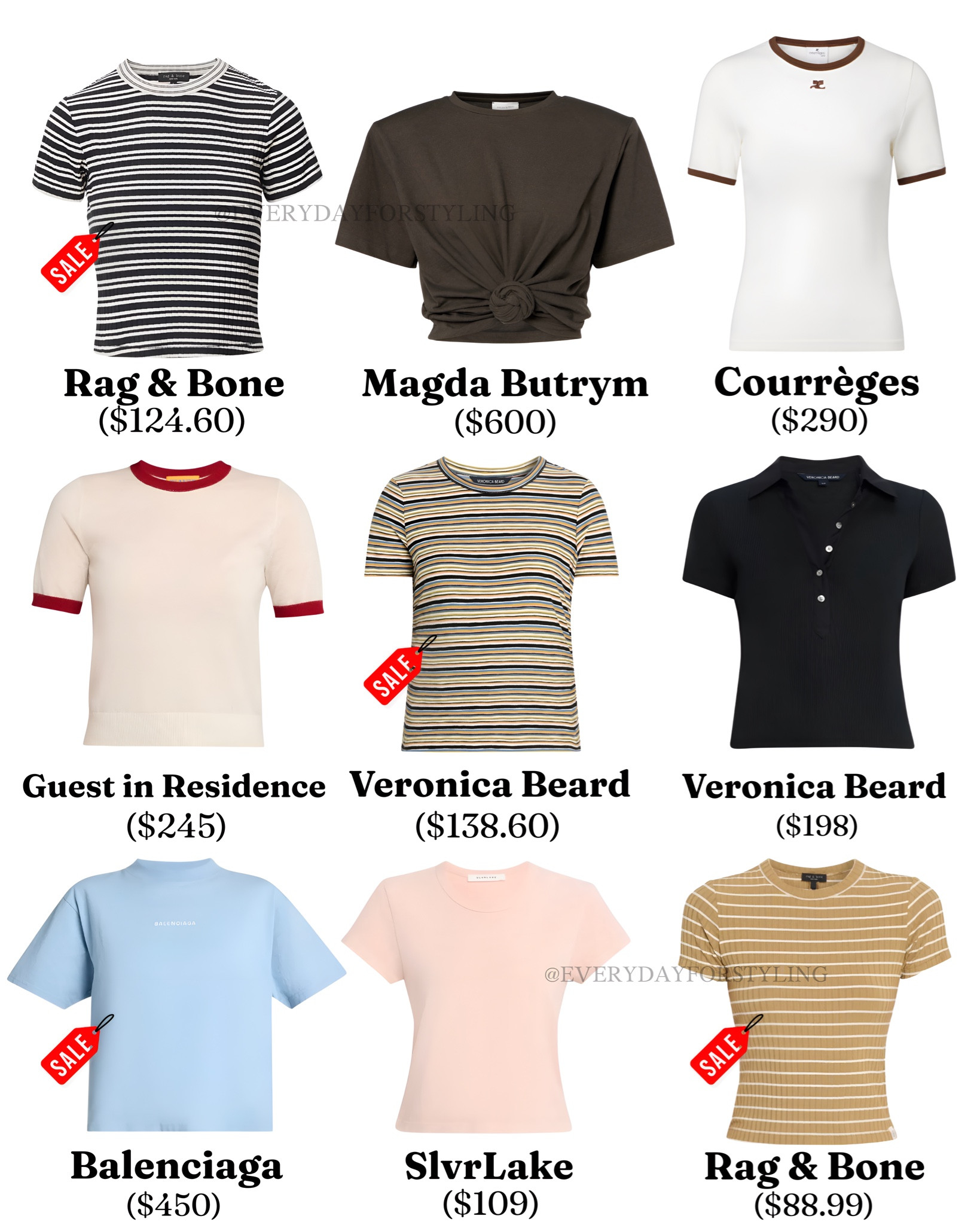 The perfect t-shirt is the foundation of every great outfit — and this edit just made finding yours completely effortless🤎🤍

designer t-shirt edit 2026, best tees women summer, Rag and Bone tshirt, Magda Butrym crop tee, Courreges ringer tee, Veronica Beard tshirt, Balenciaga tee women, luxury tshirt edit, designer basics women, stripe tshirt summer 2026, quality basics wardrobe, elevated tshirt looks, investment basics fashion, best designer tees on sale, contrast ringer tee outfit, summer wardrobe basics, luxury casual style women, designer tshirt splurge save, chic basics 2026, everydayforstyling

#DesignerTshirtEdit, #BestTeesSummer2026, #LuxuryBasicsWomen, #SummerTeeEdit2026, #ViralStripedTee

#LTKootd #LTKSaleAlert #LTKSeasonal