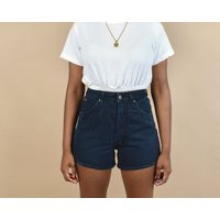 Edwin Size 26 High Rise Vintage Black Denim Shorts | Etsy (US)