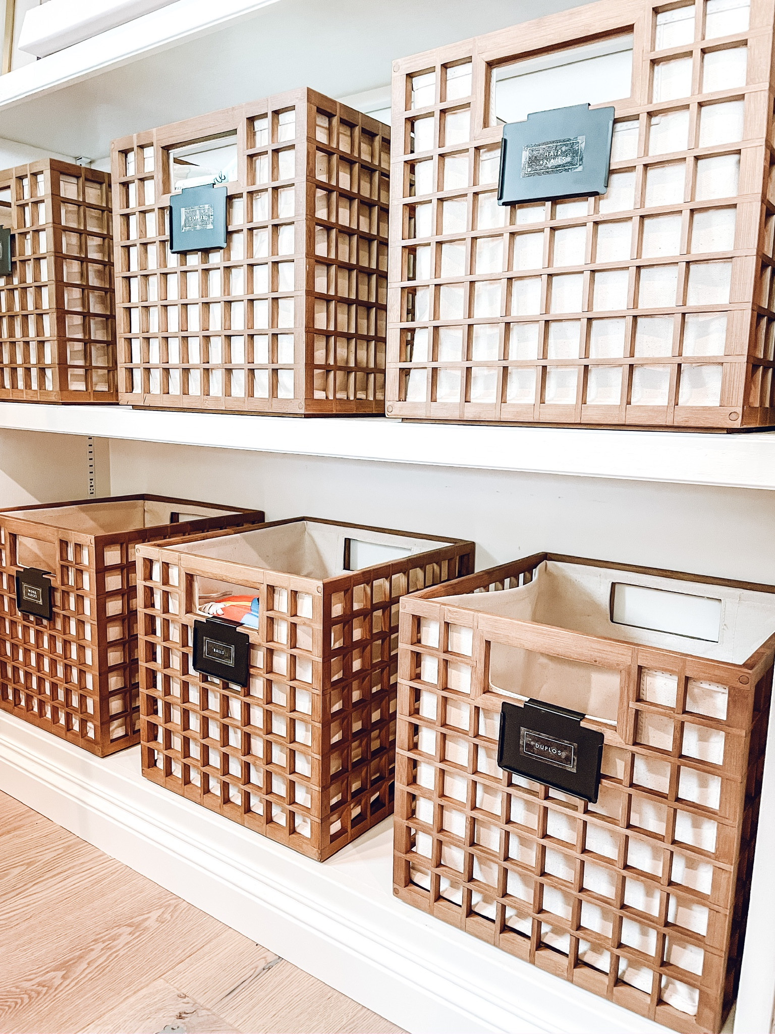 Playroom organization✨ Marie Kondo Shoji Handled Cube W/ Liner Kocha Brown. The Container Store Bin Clip. 

#LTKfamily #LTKhome #LTKkids