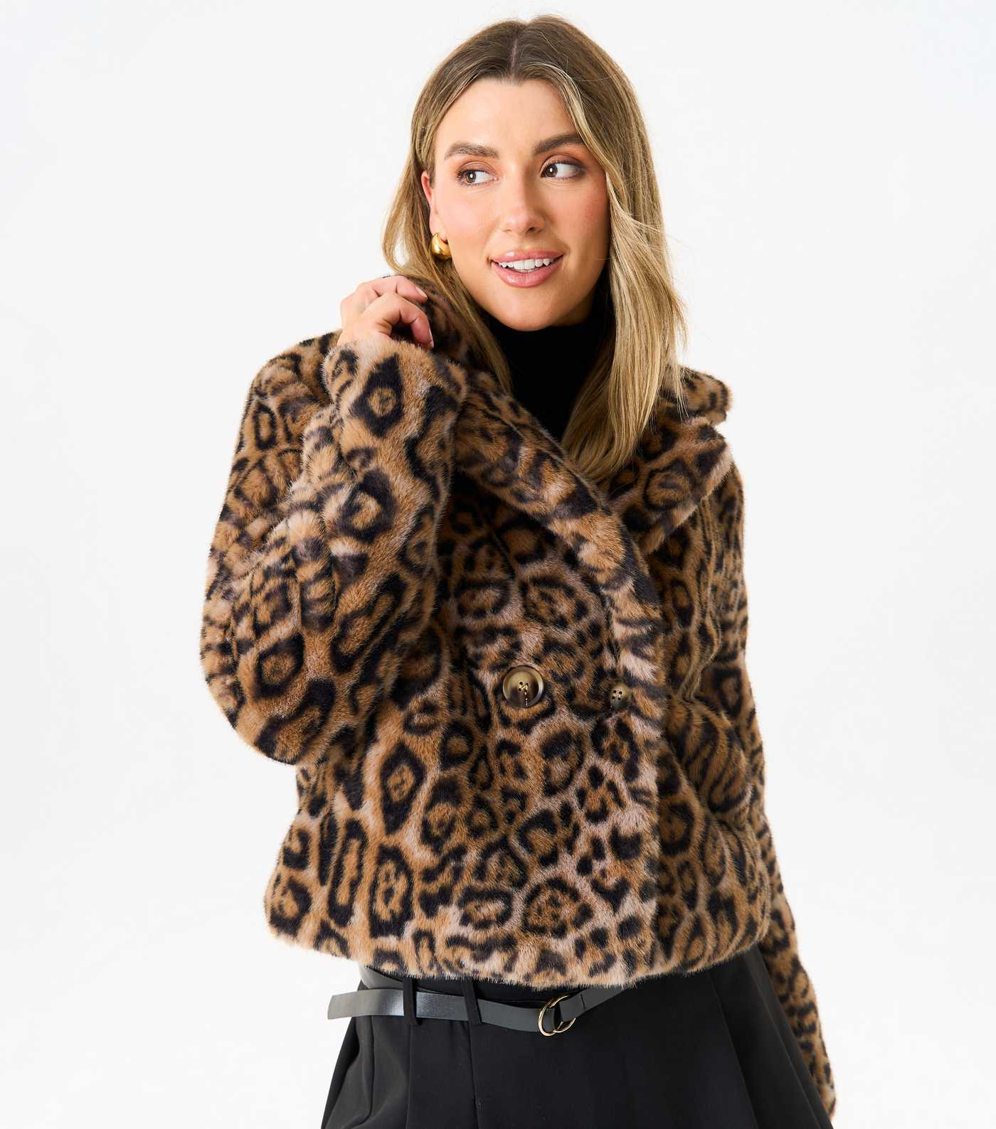 Gini London Brown Leopard Print Faux Fur Jacket
						
						Add to Saved Items
						Remove from... | New Look (UK)
