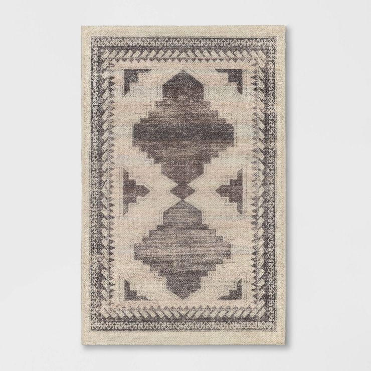 Cromwell Washable Printed Persian Style Rug Tan - Threshold™ | Target