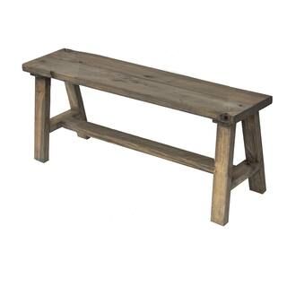 Classic Dark Walnut Pine Wood Bench 20.5 in. H x 60 in. W x 12 in. D | The Home Depot