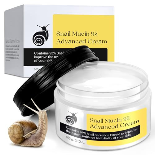 Snail Mucin 92% Repair Serum Cream - Face Moisturizer Hydrating Anti Age Firming Wrinkle Reduction Daily Repair Snail Mucin Face Cream for Dry & Sensitive Skin, All Skin Types-100 g/3.52 oz | Amazon (US)