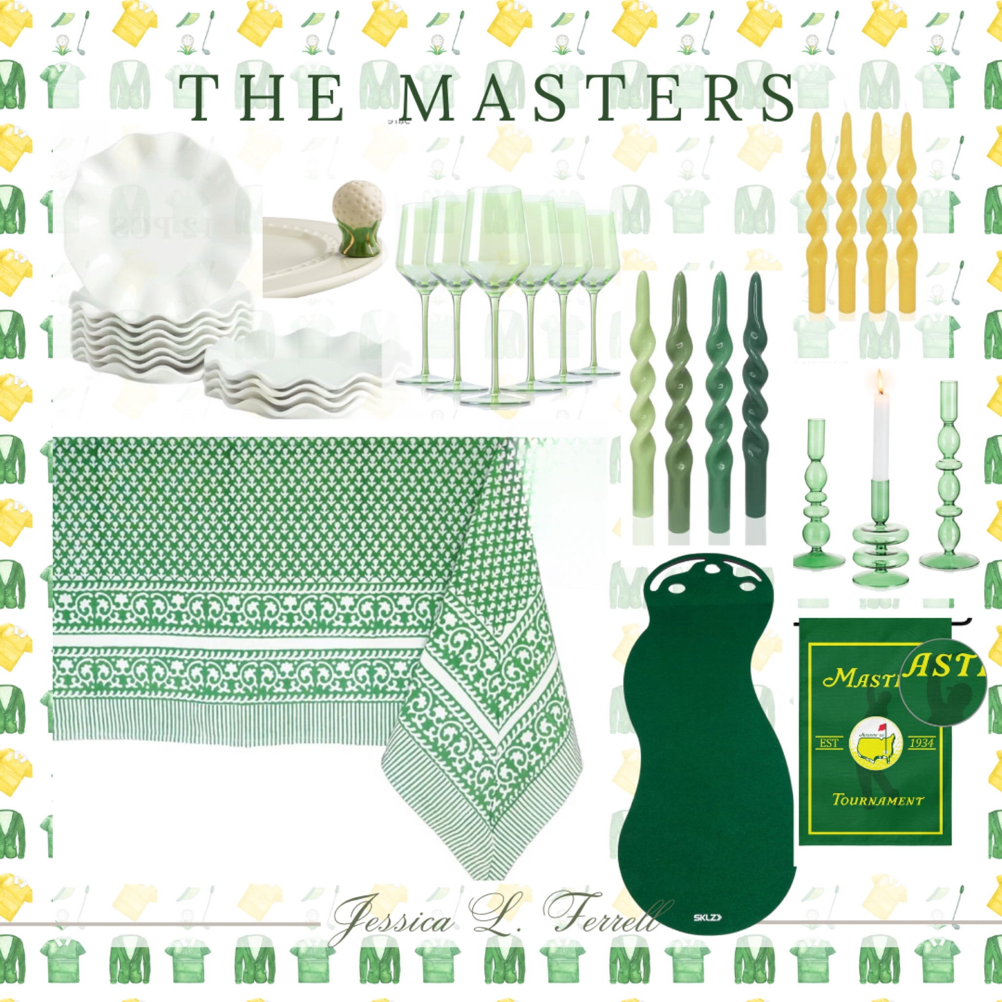The Masters Golf 
⛳️ 
Amazon Prime Available! Still arriving in time (as of posting!) 
The Masters 
Masters 
Party 
Decor 
Home 
Green and Yellow 
Classic 
Grandmillennial 
Coastal Grandmother 
a tradition like non other 

#LTKhome