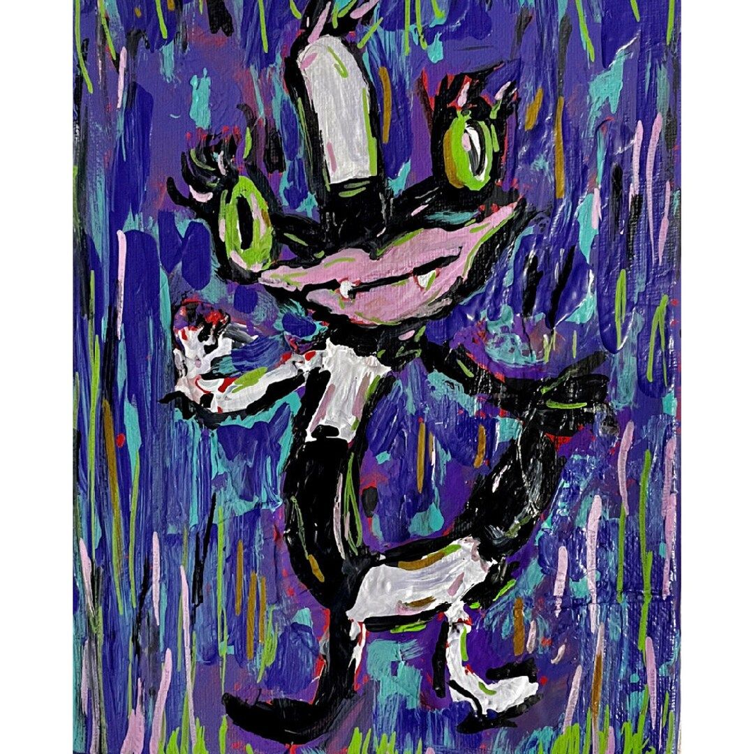 Acrylic Painting of Oblina From Ash Real Monsters - Etsy | Etsy (US)