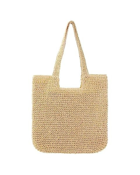 Freie Liebe Straw Beach Bag for Women Summer Woven Tote Bag Shoulder Handbags | Amazon (US)