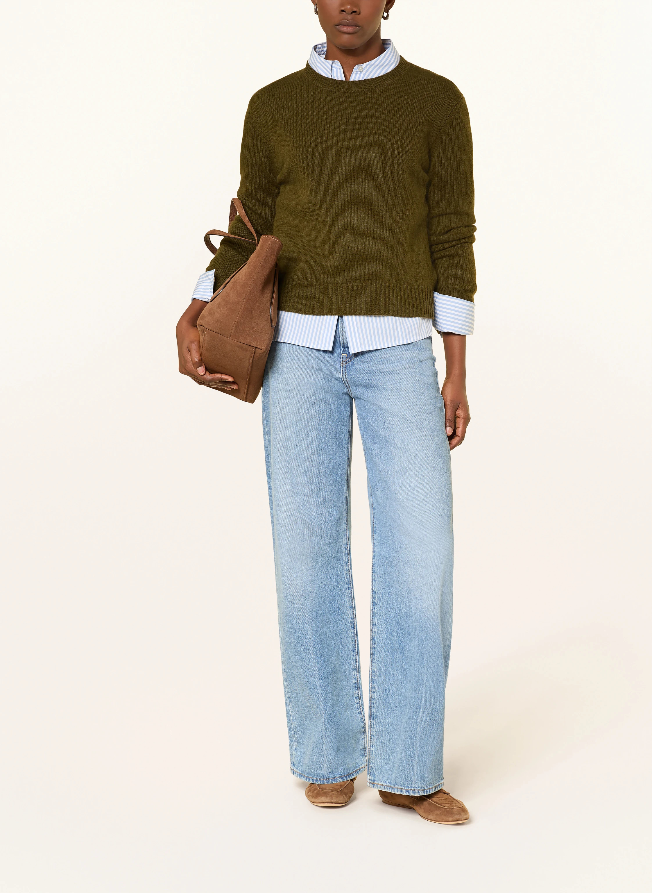 darling harbour Cashmere-Pullover in olive | Breuninger (DACH)