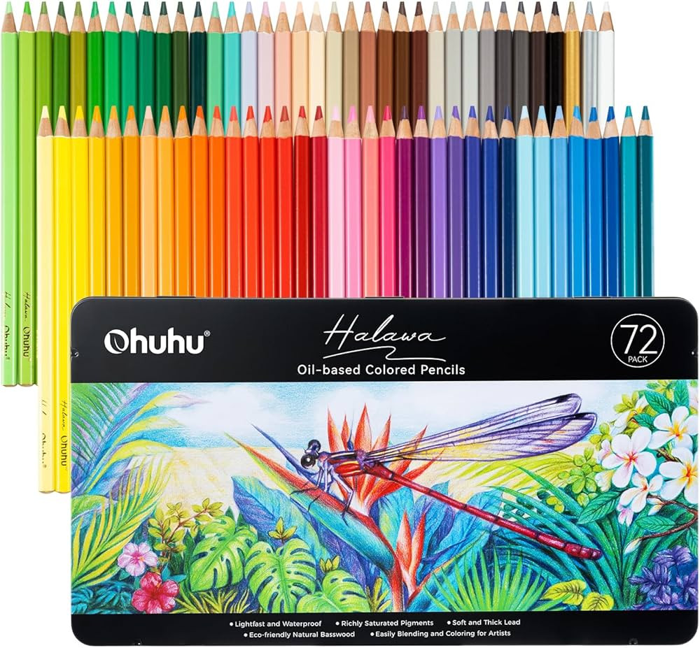 Ohuhu Colored Pencils: 72 Oil-based Drawing Pencils for Coloring Portrait Sketching Landscape, Du... | Amazon (US)