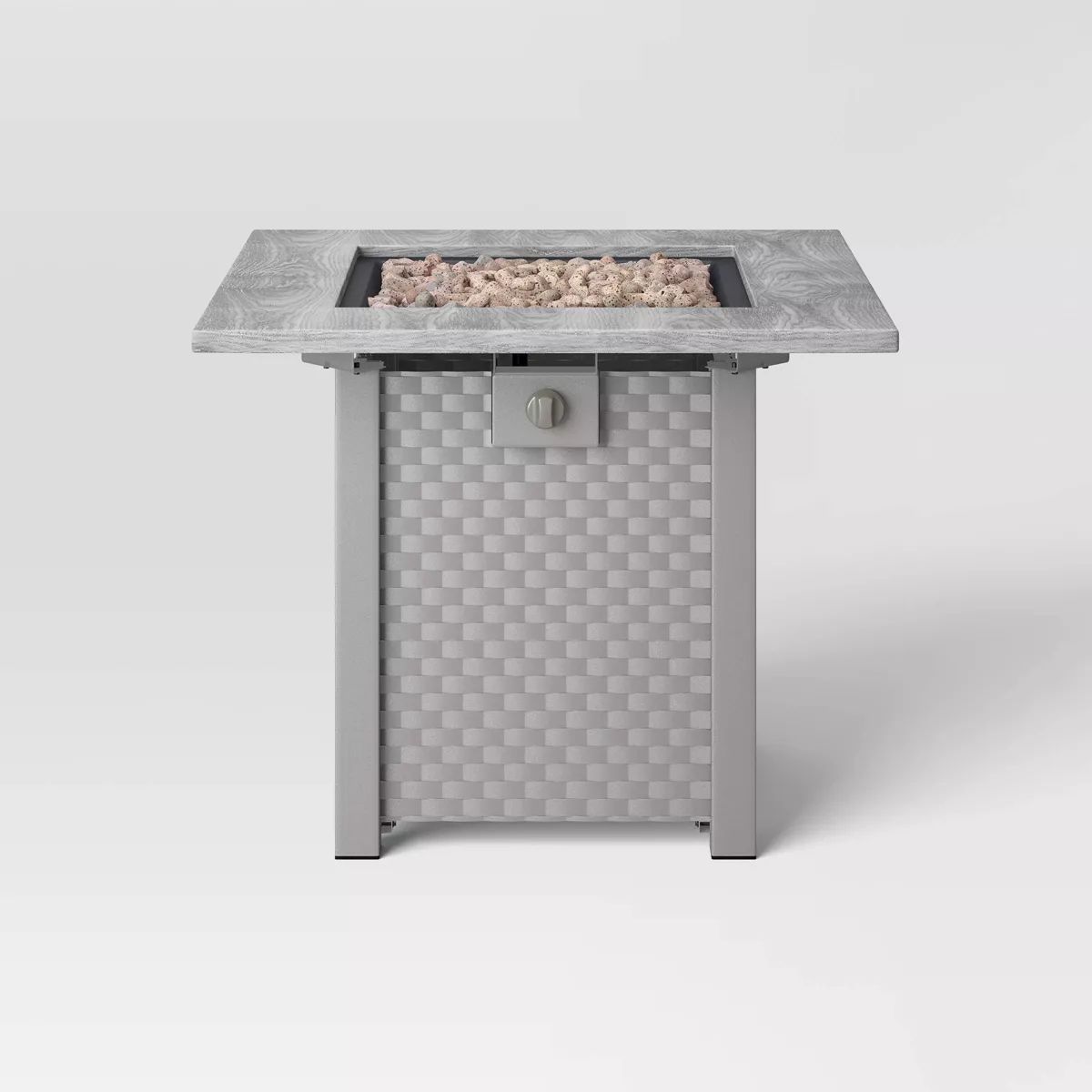 30" Square Stamped Steel Wicker Outdoor Fire Pit - Threshold™ | Target