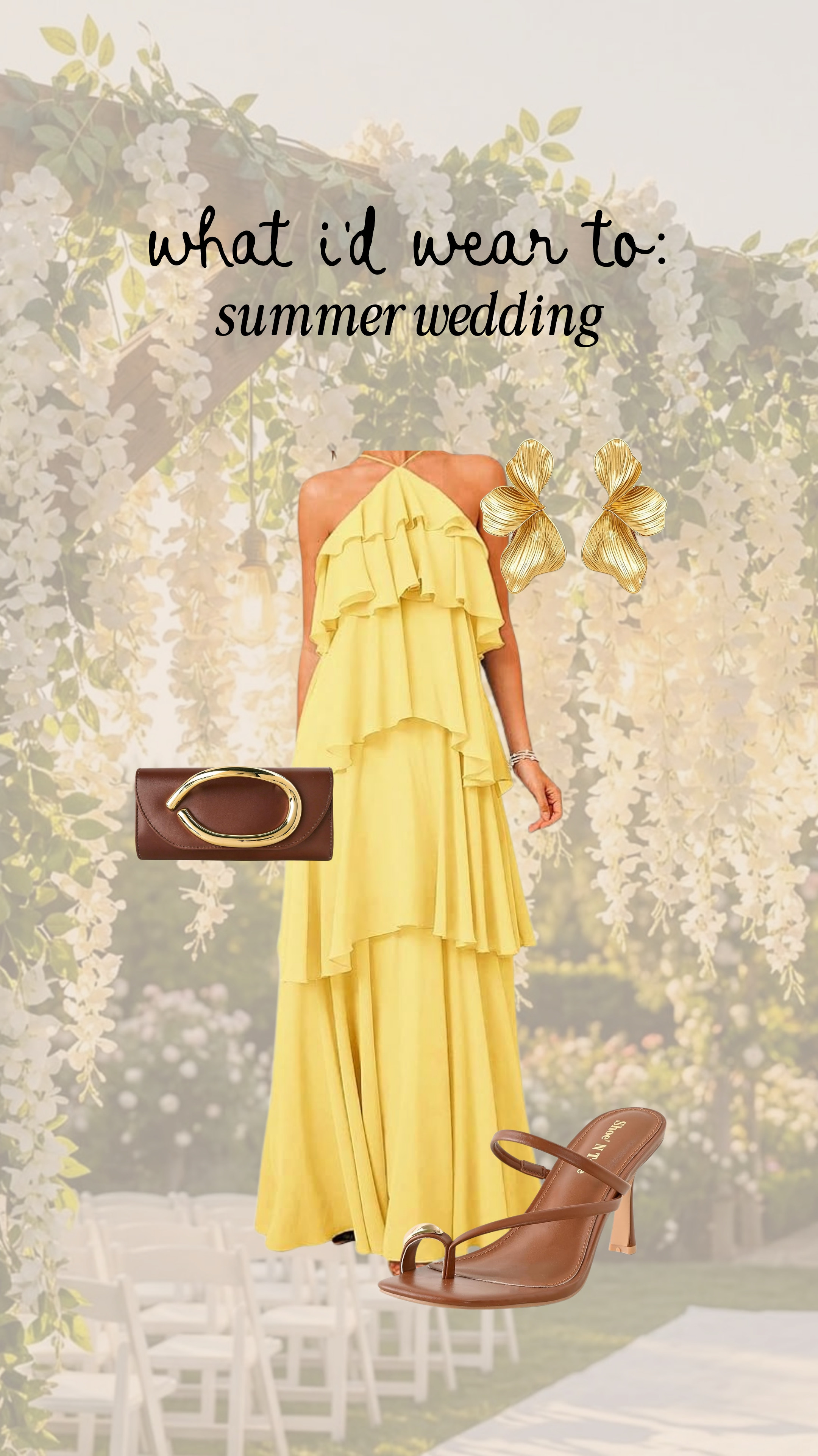 what I would wear to a hot summer wedding! All of this is from amazon! 

wedding guest dress, anti-pooh dress, clutch, heels 

 #LTKgrwm #LTKootd #LTKMidsize