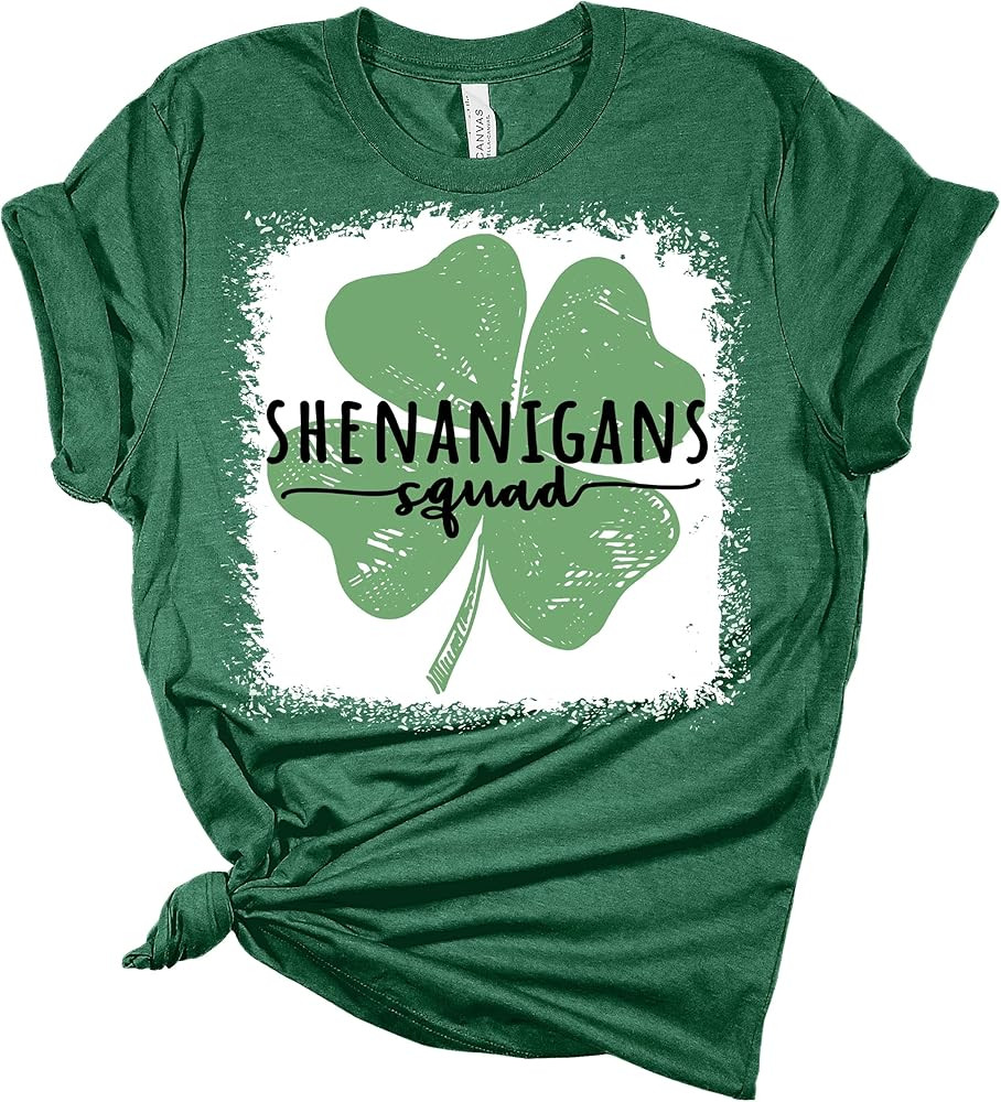 Shenanigans Squad Clover St. Patrick's Day Women's T-Shirt | Amazon (US)