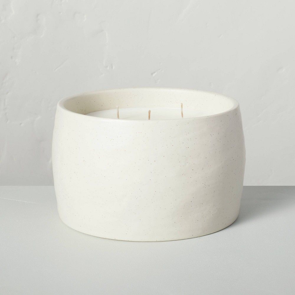 35oz Birch & Amber 5-Wick Speckled Ceramic Fall Candle - Hearth & Hand™ with Magnolia | Target