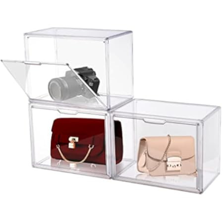 Clear Handbag Storage Organizer for Closet, 3 Packs Acrylic Display Case for Purse/Handbag, Plastic  | Amazon (US)