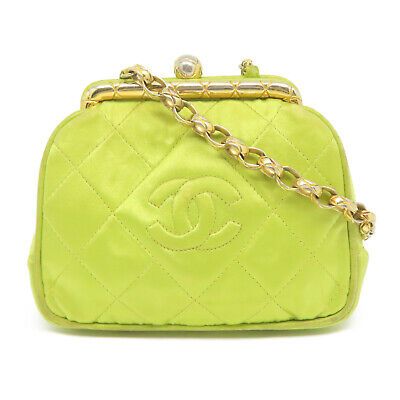 CHANEL CC GHW Chain Shoulder Bag Nylon Green  | eBay | eBay US