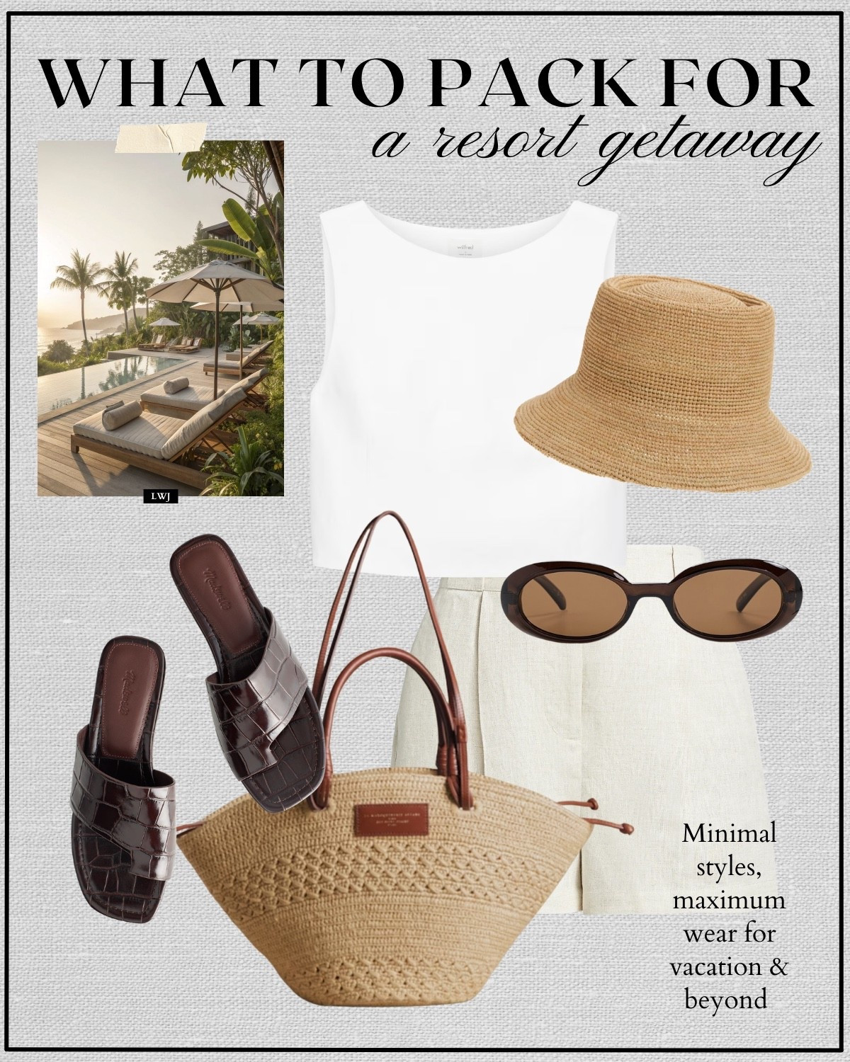 what to pack for a resort getaway

beach vacation / resortwear / monday swimwear / aritzia linen lodge pants / tailored shorts / matching set / dressy outfits / elevated style 

 

#LTKTravel