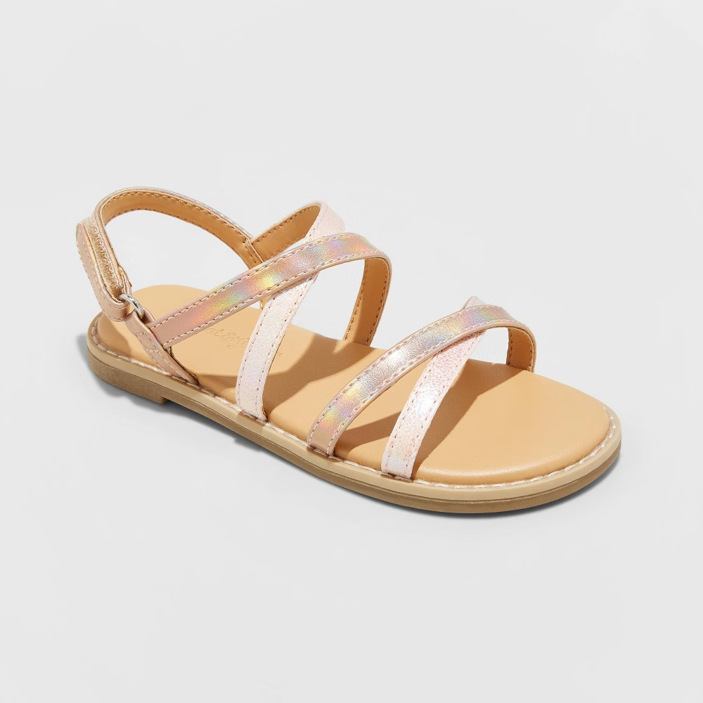 Toddler Girls' Mabyn Ankle Strap Sandals - Cat & Jack Rose Gold 10, Pink Gold | Target