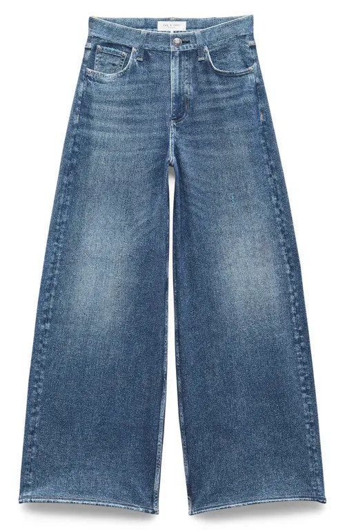 rag & bone Miramar Sofie High Waist Ankle Wide Leg Terry Sweatpant Jeans in Venice at Nordstrom, ... | Nordstrom