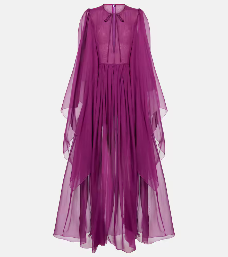 Dolce&Gabbana Gathered silk chiffon gown | Mytheresa (UK)