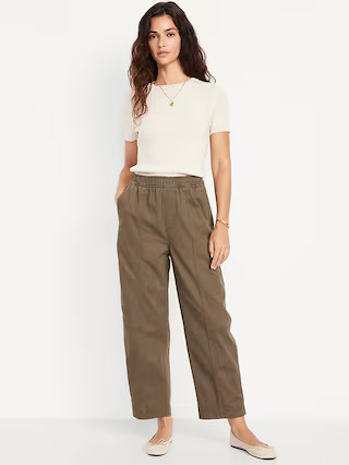 High-Waisted Barrel Ankle Pants | Old Navy (US)