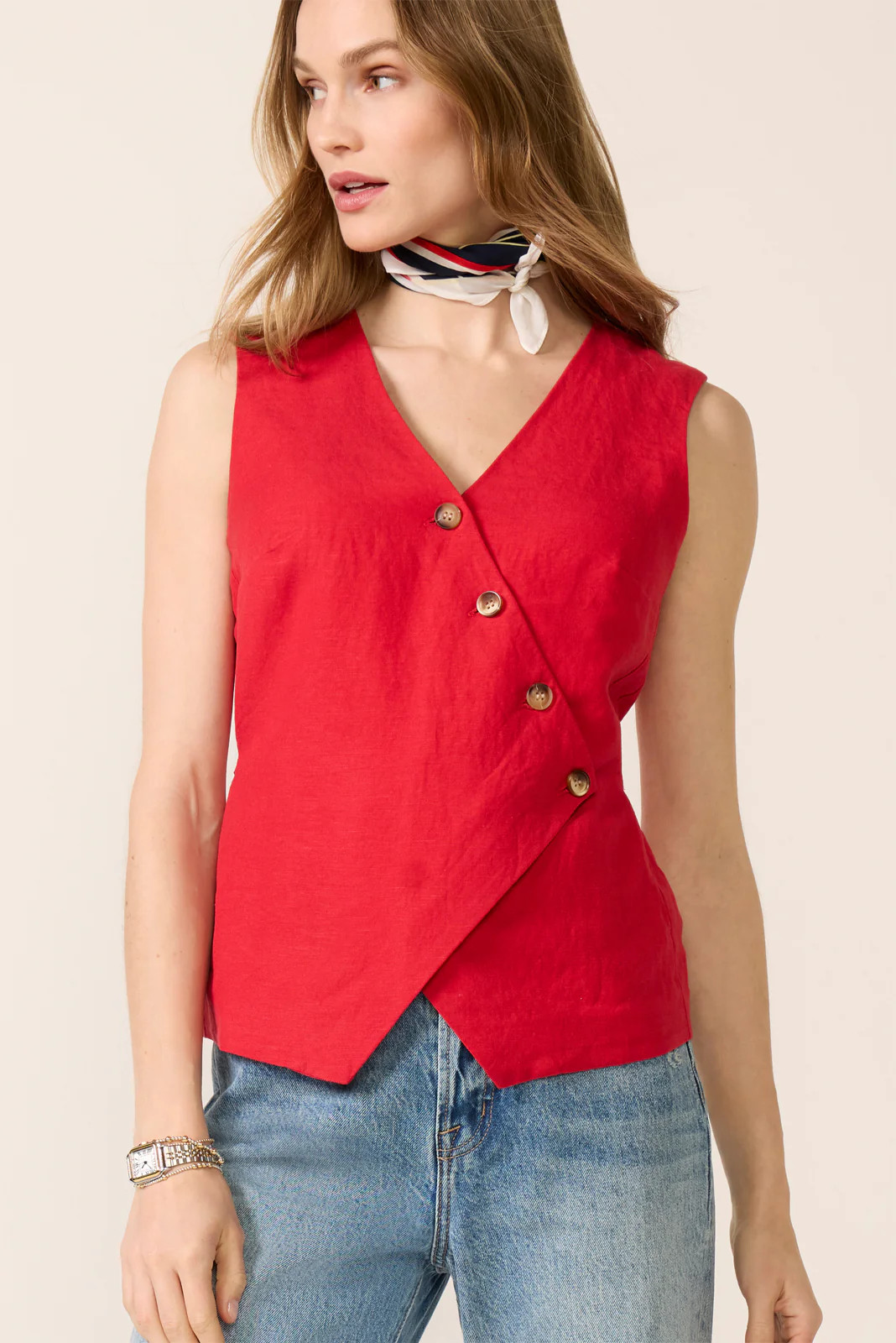 Ridley Linen Vest | Evereve