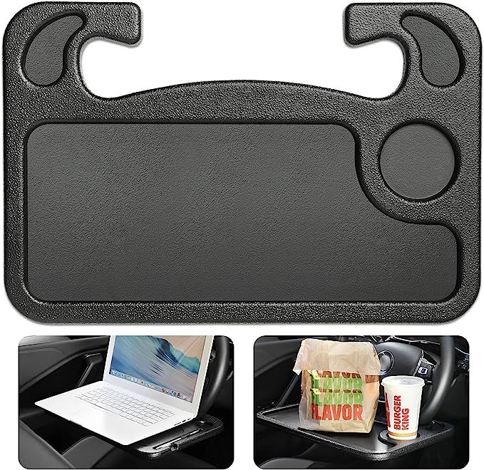 Cutequeen Trading car 1pcs Eating/Laptop Steering Wheel Desk Black(Pack of 1) | Amazon (US)