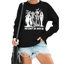 Ghoul Gang Halloween Sweatshirt Women Vintage Horror Movies Graphic Tee Goth Queens Shirt Long Sl... | Amazon (US)
