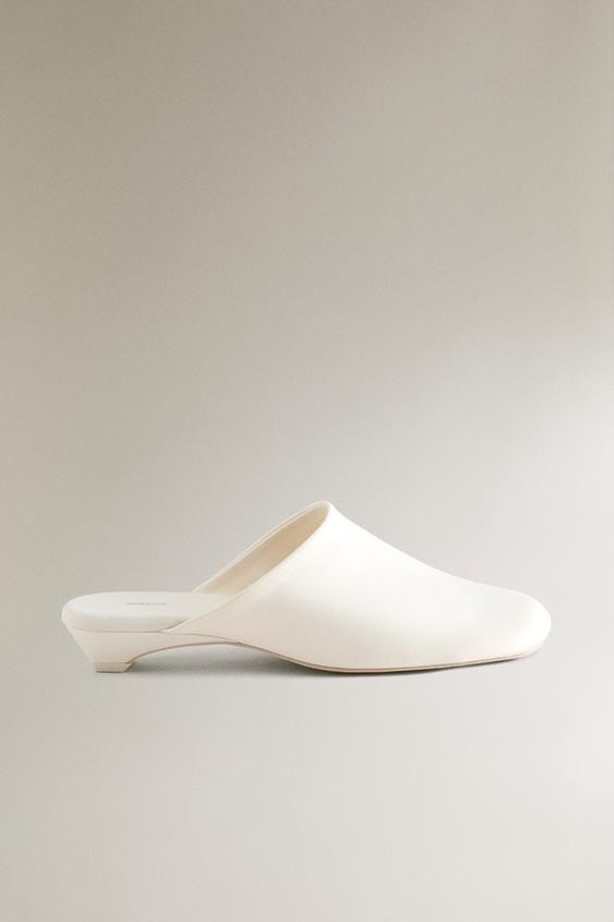 SATEEN HEELED MULES | Zara US