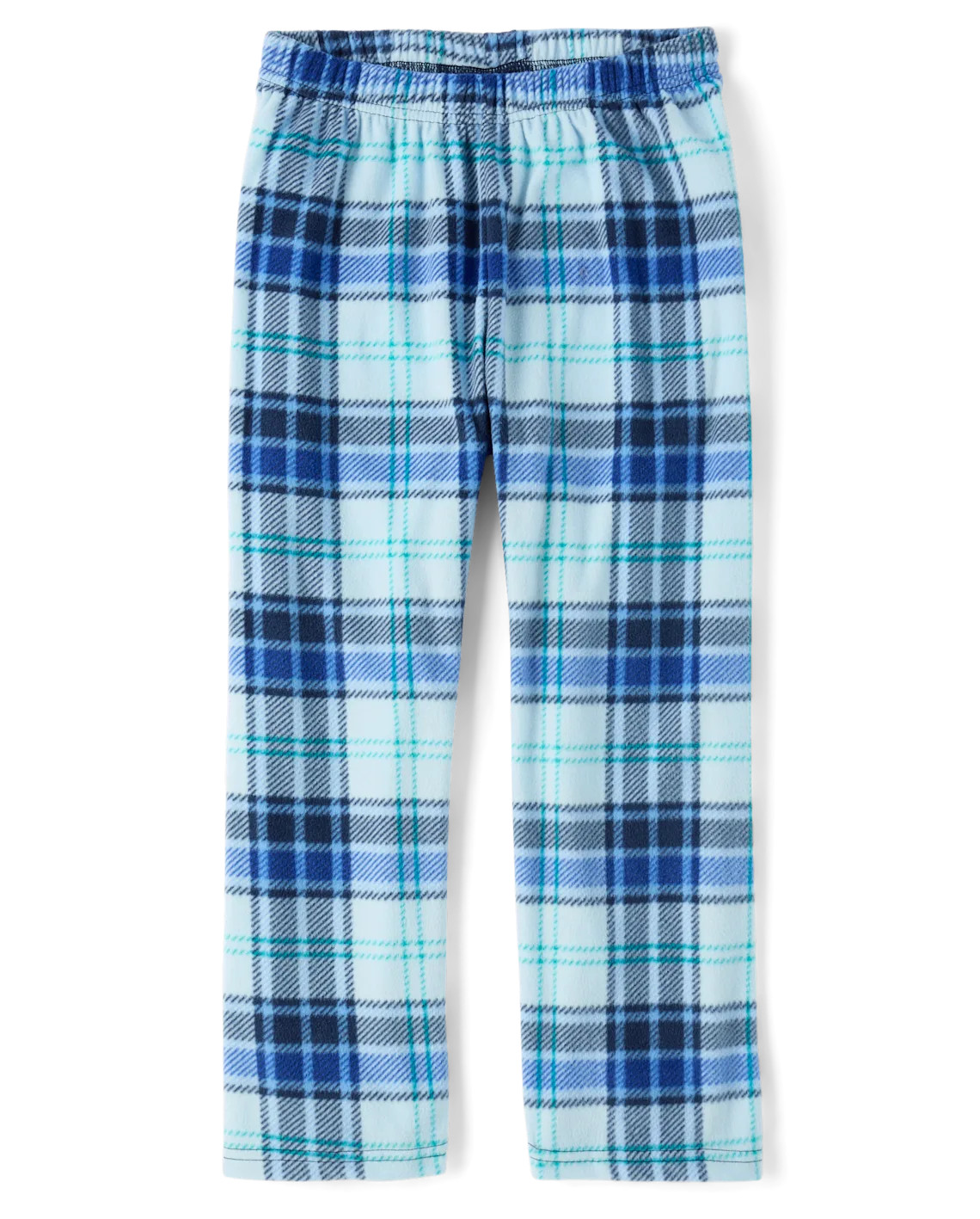 Boys Plaid Microfleece Pajama Pants - blue | The Children's Place