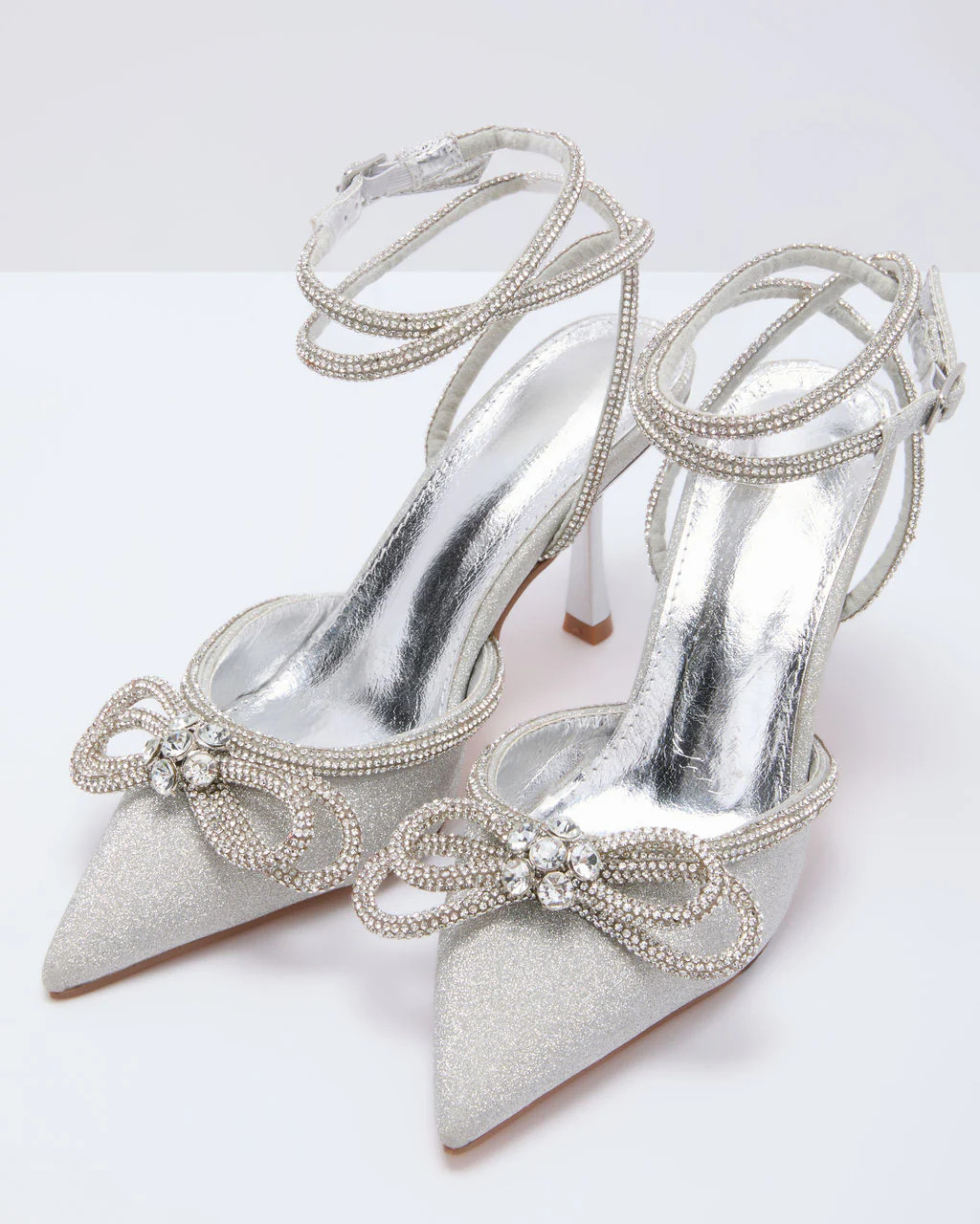 Polished Spark Embellished Bow Heels | VICI