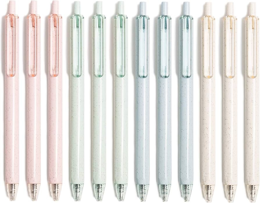 U Brands U-eco Pastel Speckle Gel Click Pens, 12 Count (3142U01-24) | Amazon (US)