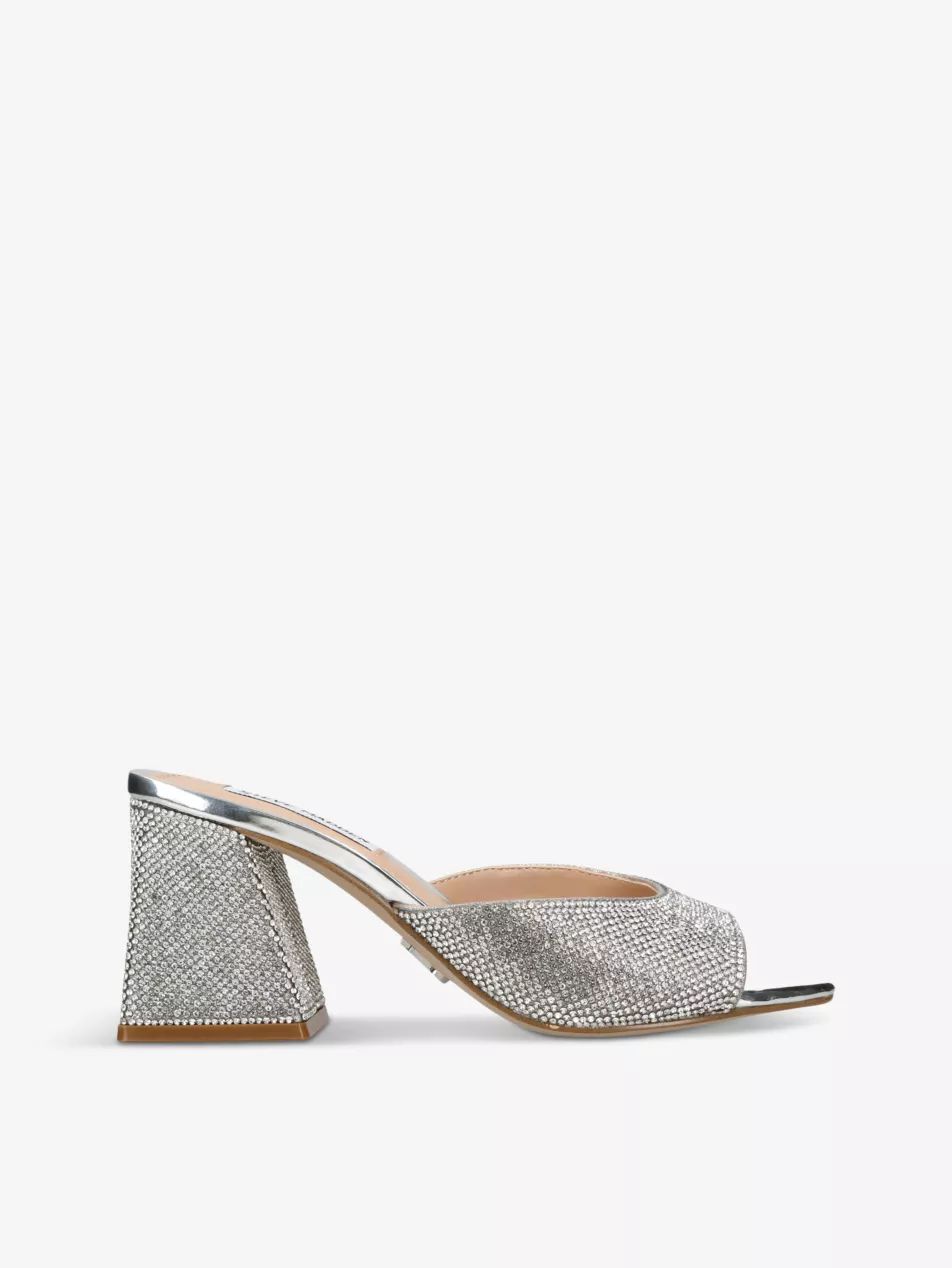 Glowing R rhinestone-embellished heeled sandals | Selfridges