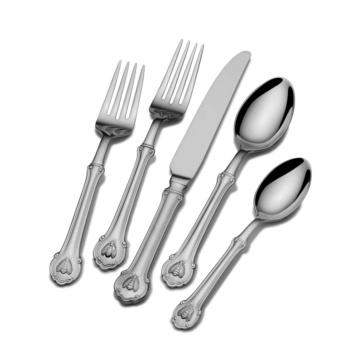 Wallace Napoleon Bee 45-Piece 18/10 Stainless Steel Flatware Set, Service for 8 | Wayfair North America