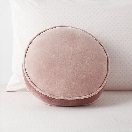 Harriet Round Rosy Mauve Velvet Kids Throw Pillow + Reviews | Crate & Kids
