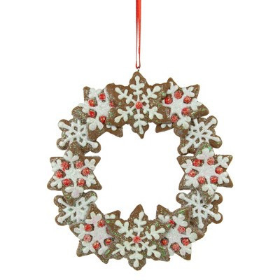 Northlight 4.5" Gingerbread Snowflake Wreath Christmas Ornament | Target