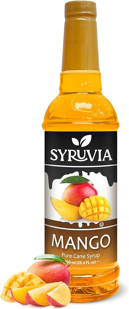Syruvia Mango Syrup - Premium Flavoring Syrup for Tea, Italian Sodas, Beverages, Desserts, Ice Cr... | Amazon (US)