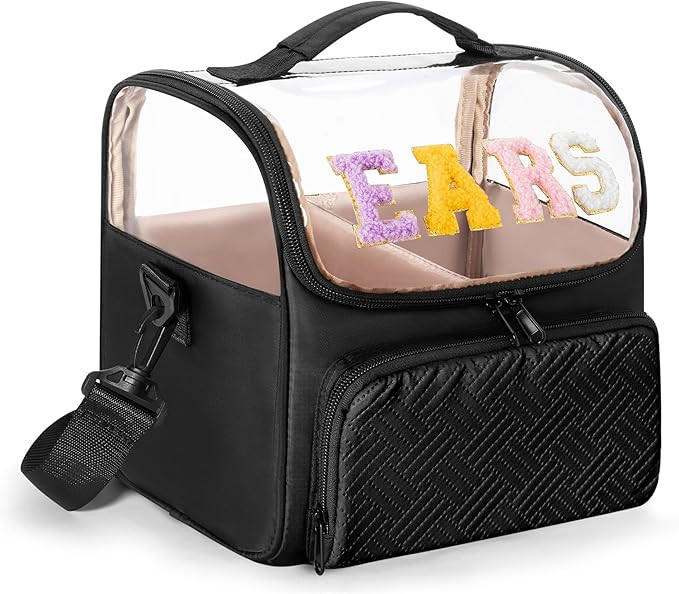 Mouse Ears Travel Case with Detachable Divider, Headband Holder Organizer Bag with Shoulder Strap... | Amazon (US)