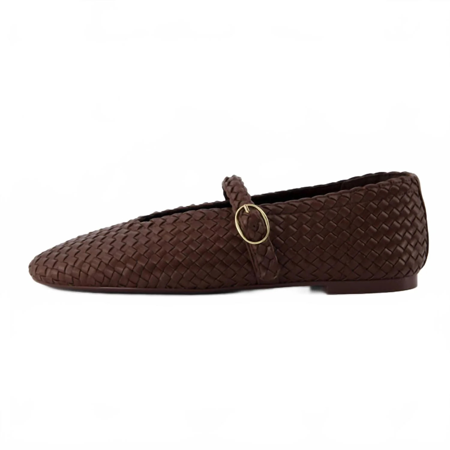 Women's Bistro Mary Jane Flats In Woven Brown | Shop Simon